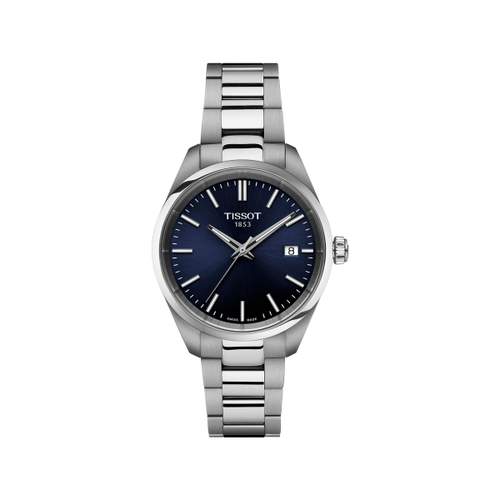 Montre TISSOT T-CLASSIC PR100 mixte cadran noir bracelet acier inoxydable