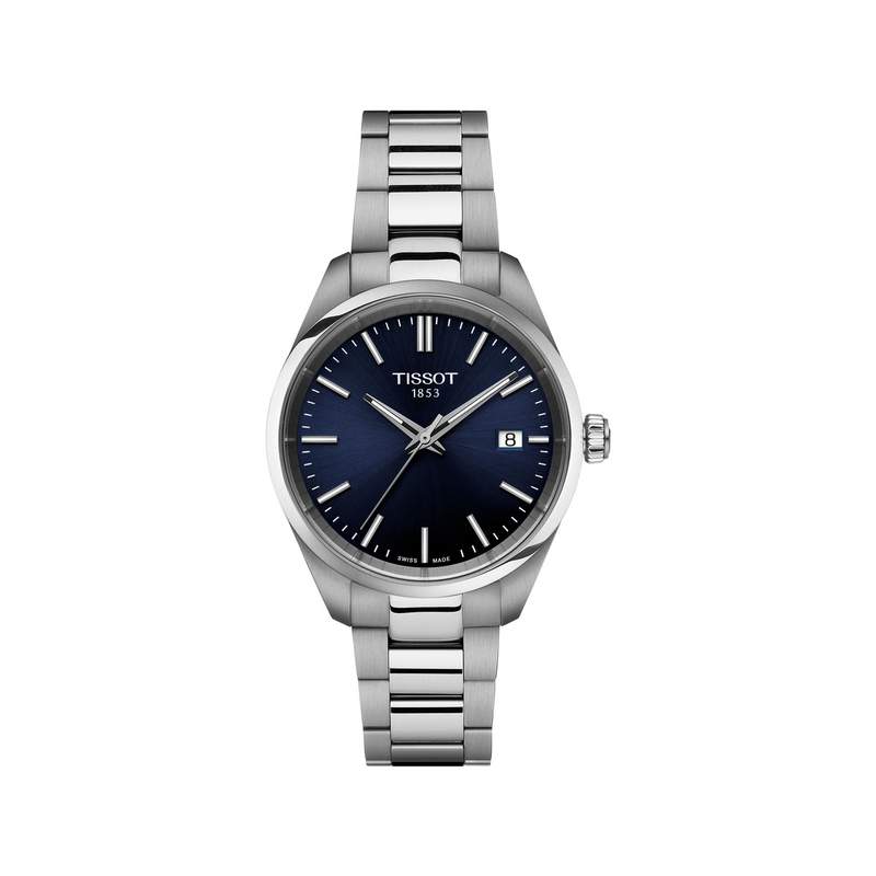 Montre TISSOT T-CLASSIC PR100 mixte cadran noir bracelet acier inoxydable - vue 1