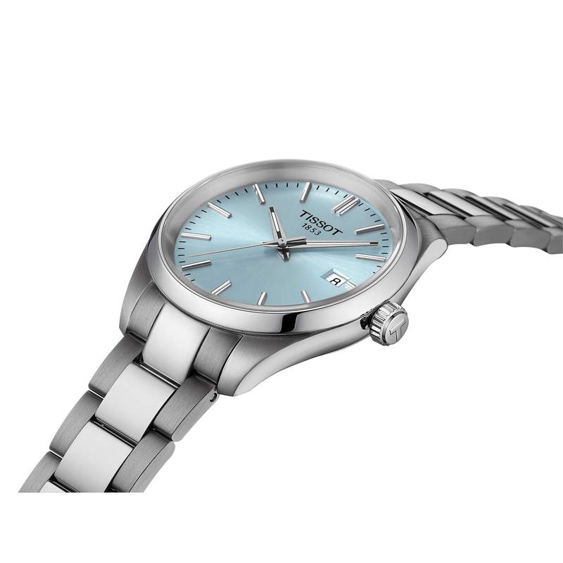 Montre TISSOT T-CLASSIC PR100 mixte cadran bleu bracelet acier inoxydable - vue D1
