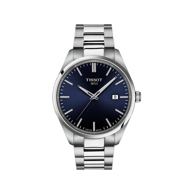 Montre TISSOT T-CLASSIC PR100 homme cadran bleu bracelet acier inoxydable - vue 1