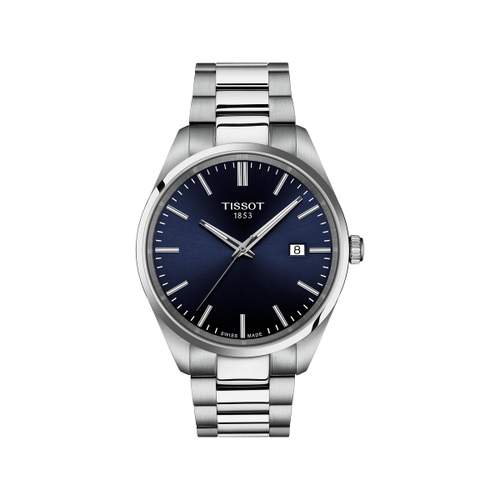 Montre TISSOT T-CLASSIC PR100 homme cadran bleu bracelet acier inoxydable