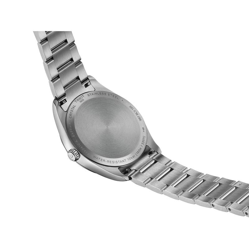 Montre TISSOT T-CLASSIC PR100 homme cadran bleu bracelet acier inoxydable - vue D2