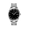 Montre TISSOT T-CLASSIC PR100 homme cadran noir bracelet acier inoxydable - vue V1