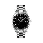 Montre TISSOT T-CLASSIC PR100 homme cadran noir bracelet acier inoxydable - vue 1