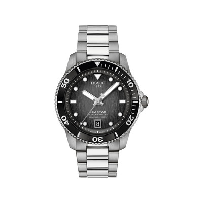 Montre TISSOT T-SPORT SEASTAR 1000 homme automatique cadran noir bracelet acier inoxydable - vue 1