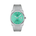 Montre TISSOT T-CLASSIC PRX POWERMATIC 80 homme automatique cadran vert bracelet acier inoxydable - vue 1