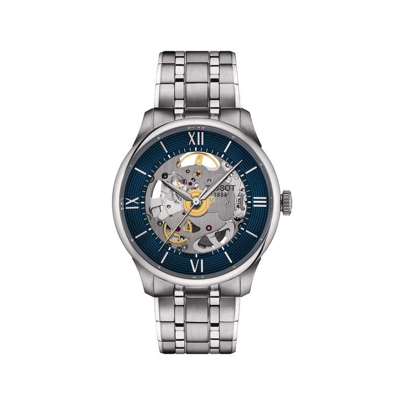 Montre TISSOT T-classic homme automatique, bracelet acier - vue 1