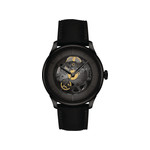 Montre TISSOT Chemin des tourelles squelette, homme, automatique, bracelet cuir noir - vue 1