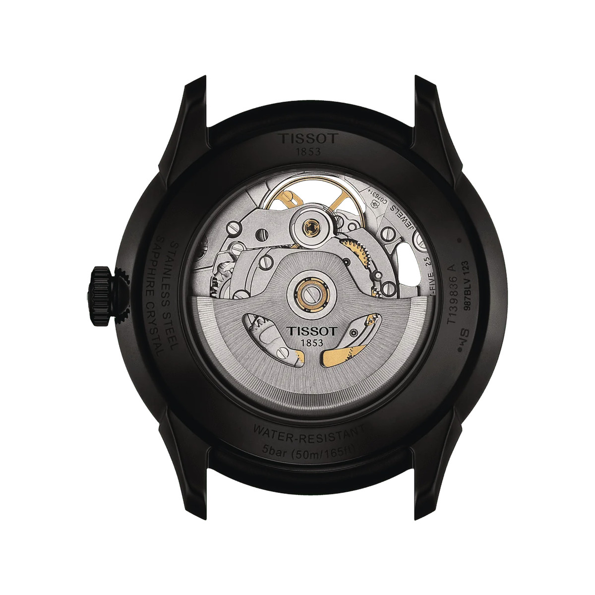 Montre TISSOT Chemin des tourelles squelette, homme, automatique, bracelet cuir noir - vue 3