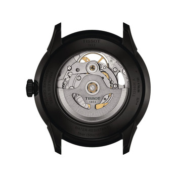 Montre TISSOT Chemin des tourelles squelette, homme, automatique, bracelet cuir noir