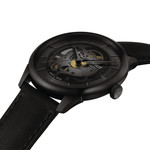 Montre TISSOT Chemin des tourelles squelette, homme, automatique, bracelet cuir noir - vue D1