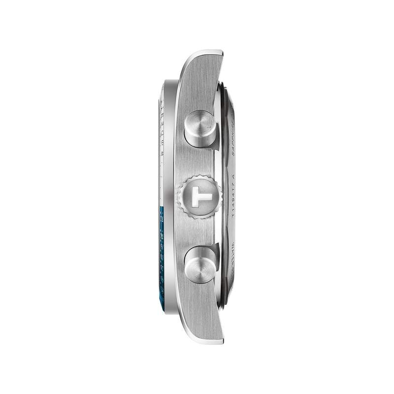Montre TISSOT T-SPORT PR516 homme cadran bleu bracelet acier inoxydable - vue 2