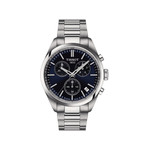 Montre TISSOT T-CLASSIC PR100 homme cadran bleu bracelet acier inoxydable - vue 1