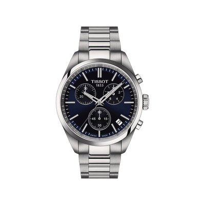 Montre TISSOT T-CLASSIC PR100 homme cadran bleu bracelet acier inoxydable