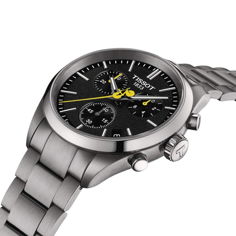 Montre TISSOT T-SPORT PR100 TOUR DE FRANCE homme cadran noir bracelet acier inoxydable - vue D1
