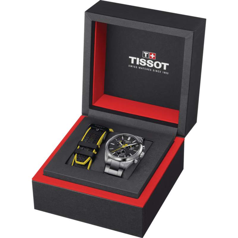 Montre TISSOT T-SPORT PR100 TOUR DE FRANCE homme cadran noir bracelet acier inoxydable - vue D3