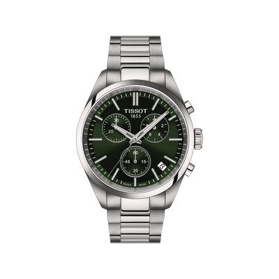 Montre TISSOT T-CLASSIC PR100 homme cadran vert bracelet acier inoxydable
