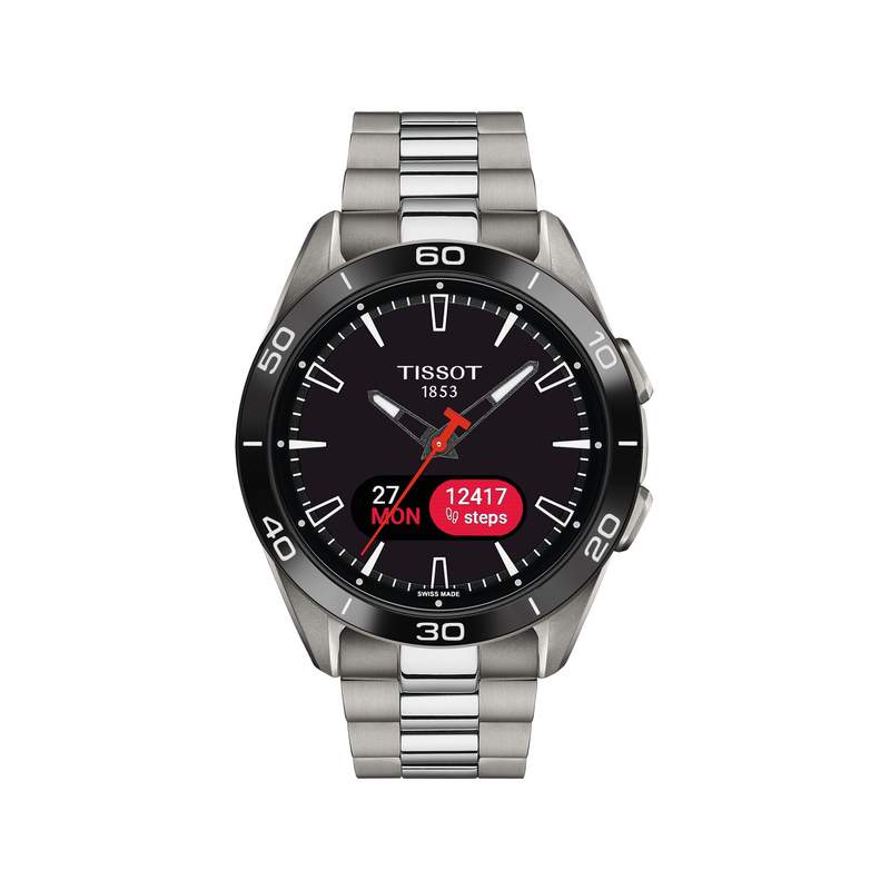 Montre TISSOT T-TOUCH CONNECT SPORT homme cadran noir bracelet titane - vue 1