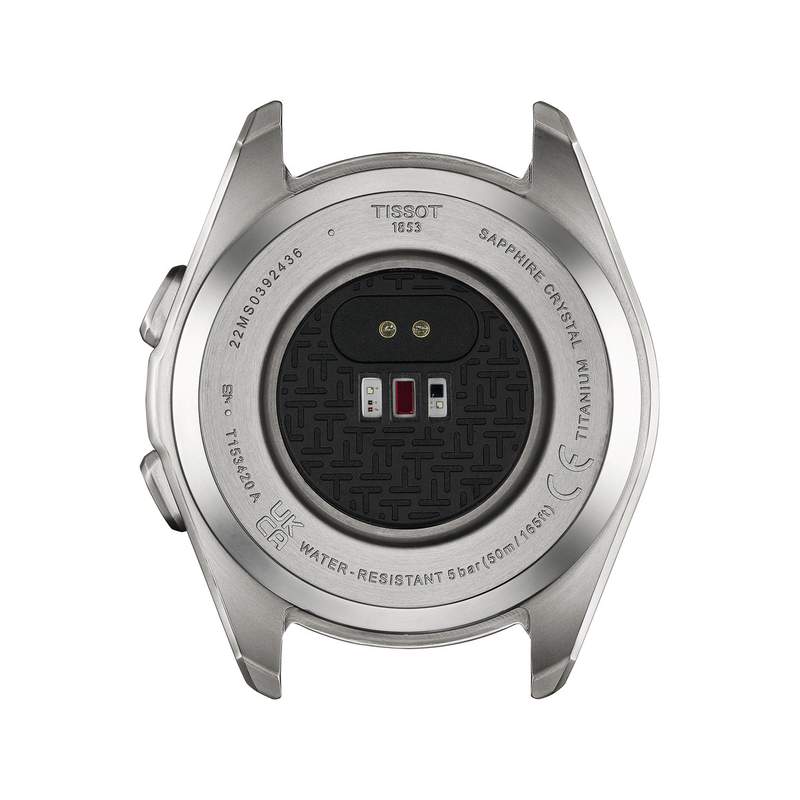 Montre TISSOT T-TOUCH CONNECT SOLAR SPORT homme cadran noir bracelet silicone bleu - vue 3