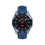 Montre TISSOT T-TOUCH CONNECT SOLAR SPORT homme cadran noir bracelet silicone bleu - vue 4