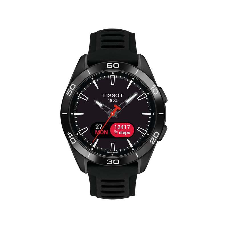 Montre TISSOT T-TOUCH CONNECT SOLAR SPORT homme cadran noir bracelet silicone noir - vue 1