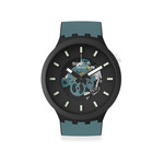 SWATCH Big Bold bioceramic Night Trip herenhorloge met zwarte siliconenband - afbeelding 1
