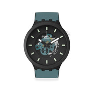 Montre SWATCH Big bold bioceramic Night trip homme bracelet silicone noir