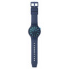 Montre SWATCH Big bold biosourced Indigo glow  homme bracelet matériau biosource bleu - vue VD1