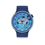 Montre SWATCH Big bold second home homme bracelet silicone bleu - vue 1