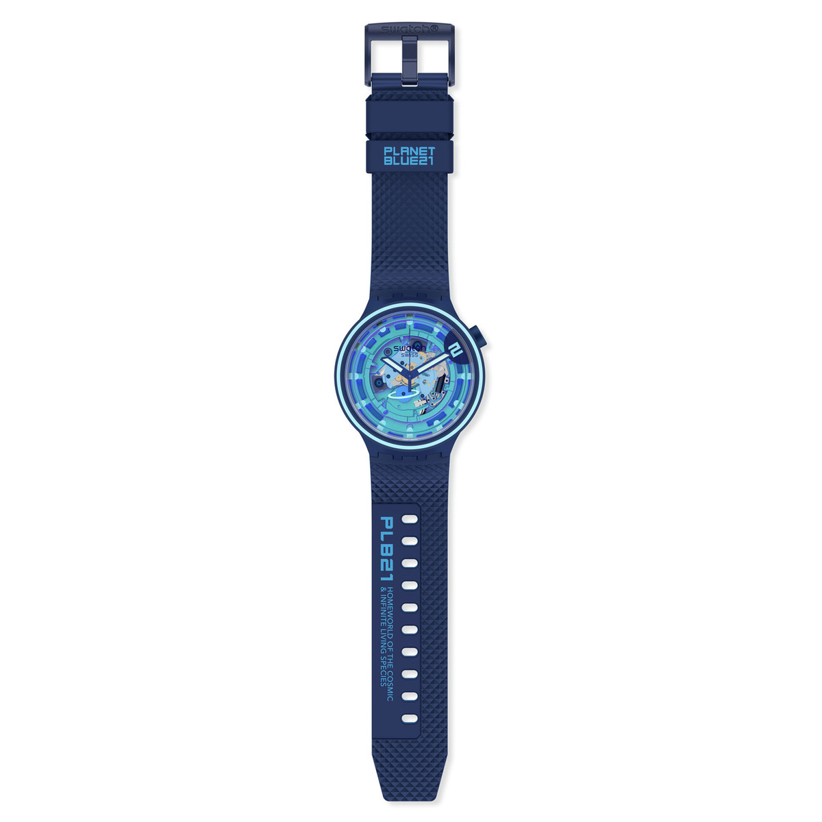 Montre SWATCH Big bold second home homme bracelet silicone bleu - vue D1