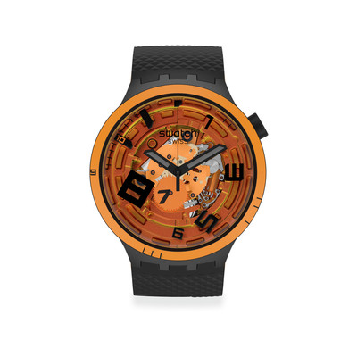 Montre SWATCH Big bold Oops homme bracelet silicone noir - vue 1