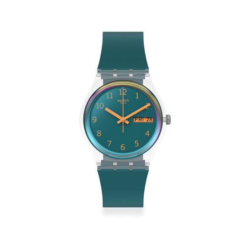 Montre SWATCH Gent biosourced Blue away homme bracelet matériau biosourcé bleu - vue 1