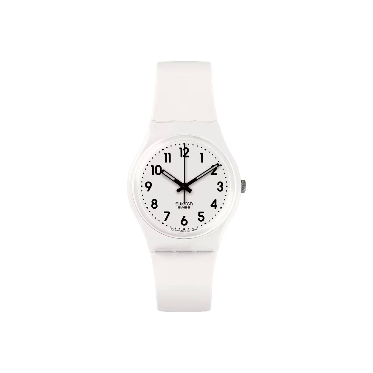 Montre SWATCH Gent biosourced Just white soft homme bracelet silicone blanc