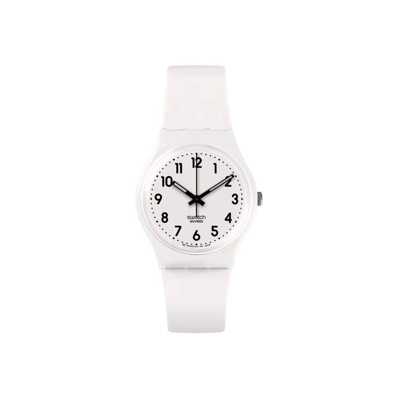 Montre SWATCH Gent biosourced Just white soft homme bracelet silicone blanc - vue 1