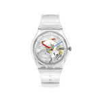 Montre SWATCH Gent biosourced Cleraly gent homme bracelet plastique transparent - vue 1