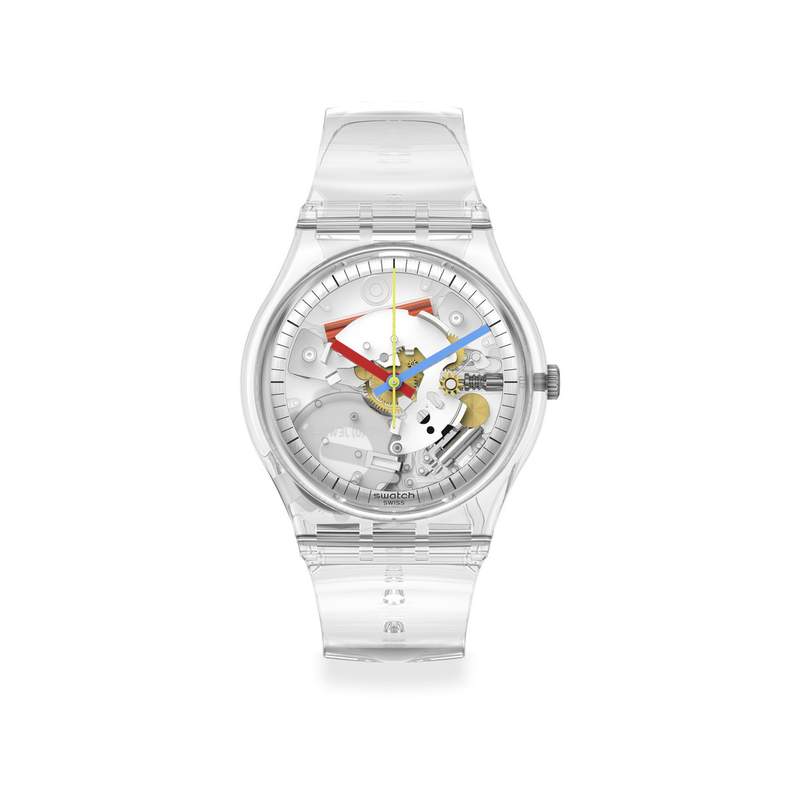 Montre SWATCH Gent biosourced Cleraly gent homme bracelet plastique transparent - vue 1