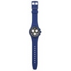 Montre SWATCH Chrono 42 Nothing basic about blue homme bracelet silicone bleu - vue VD1