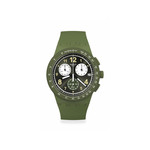 Montre SWATCH Chrono 42 Nothing basic about green homme bracelet silicone vert - vue 1