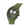 Montre SWATCH Chrono 42 Nothing basic about green homme bracelet silicone vert - vue V2