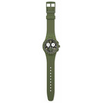 Montre SWATCH Chrono 42 Nothing basic about green homme bracelet silicone vert - vue D1