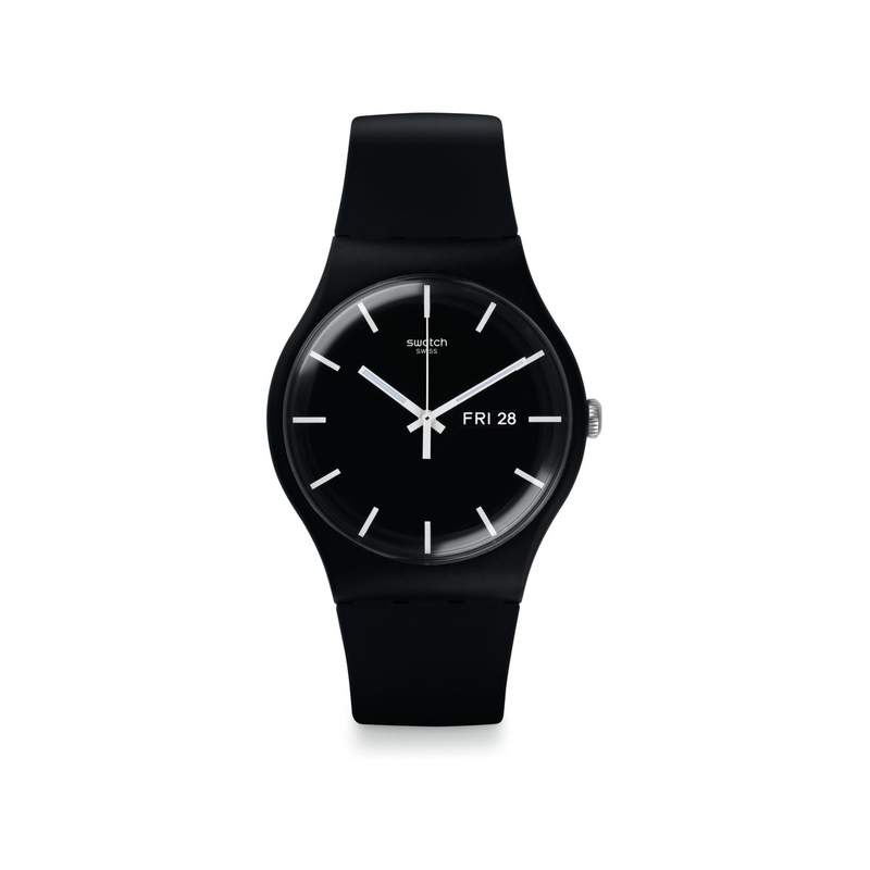 Montre SWATCH New gent biosourced Mono black homme bracelet matériau biosourcé noir - vue 1
