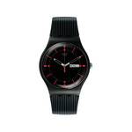 Montre SWATCH New gent biosourced Gaet homme bracelet silicone noir - vue 1