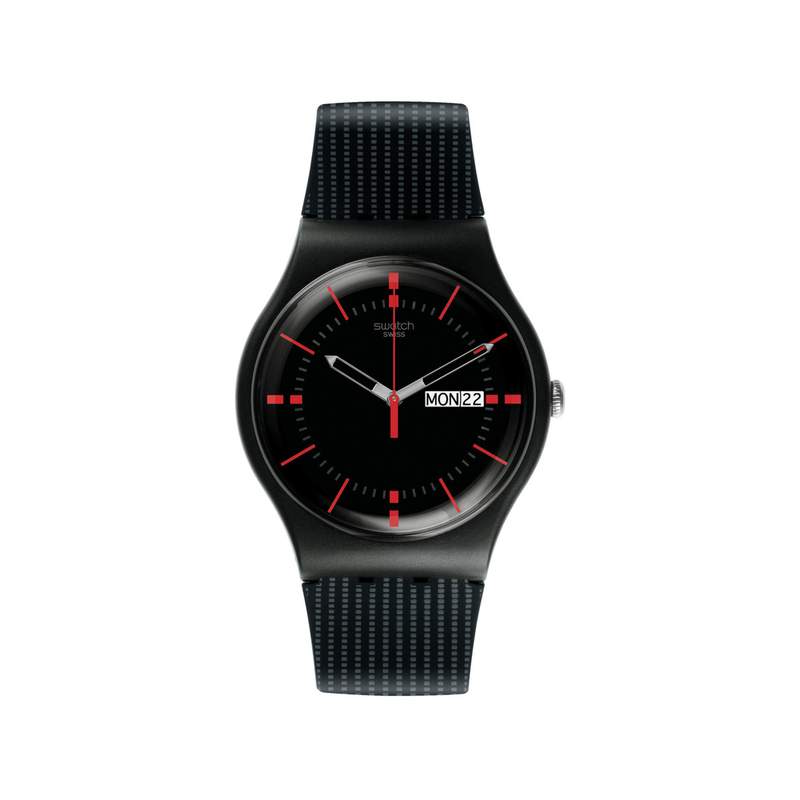 Montre SWATCH New gent biosourced Gaet homme bracelet silicone noir - vue 1