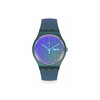 Montre SWATCH New gent Fade to pink biosourced homme bracelet silicone bleu - vue V1