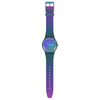 Montre SWATCH New gent Fade to pink biosourced homme bracelet silicone bleu - vue VD1