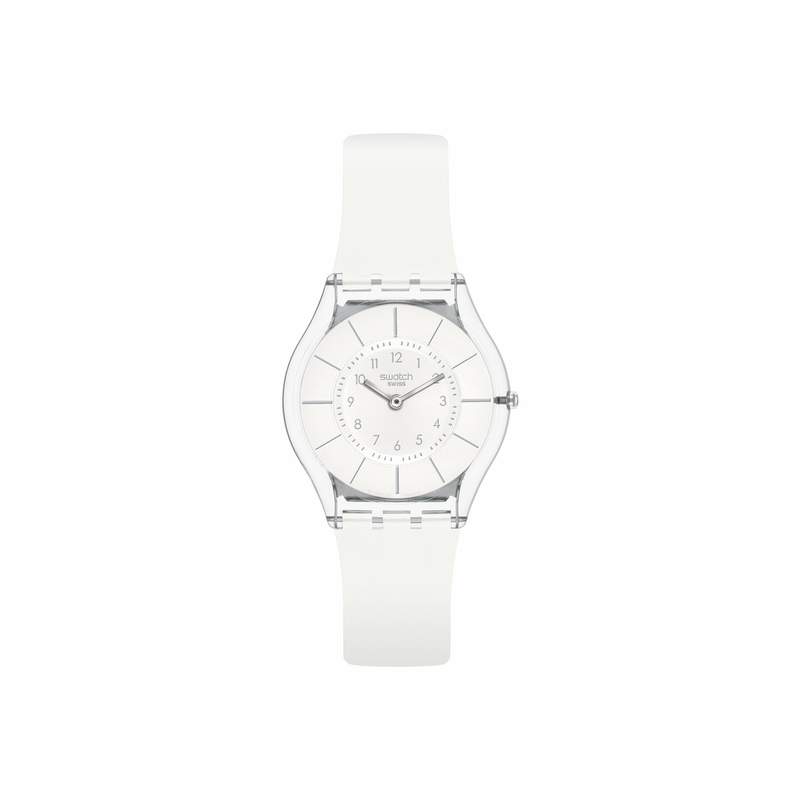 Montre SWATCH Skin classic biosourced White classiness homme bracelet silicone blanc - vue 1