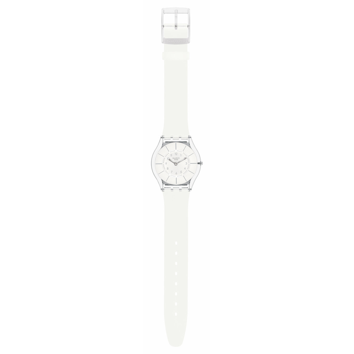 Montre SWATCH Skin classic biosourced White classiness homme bracelet silicone blanc - vue D1