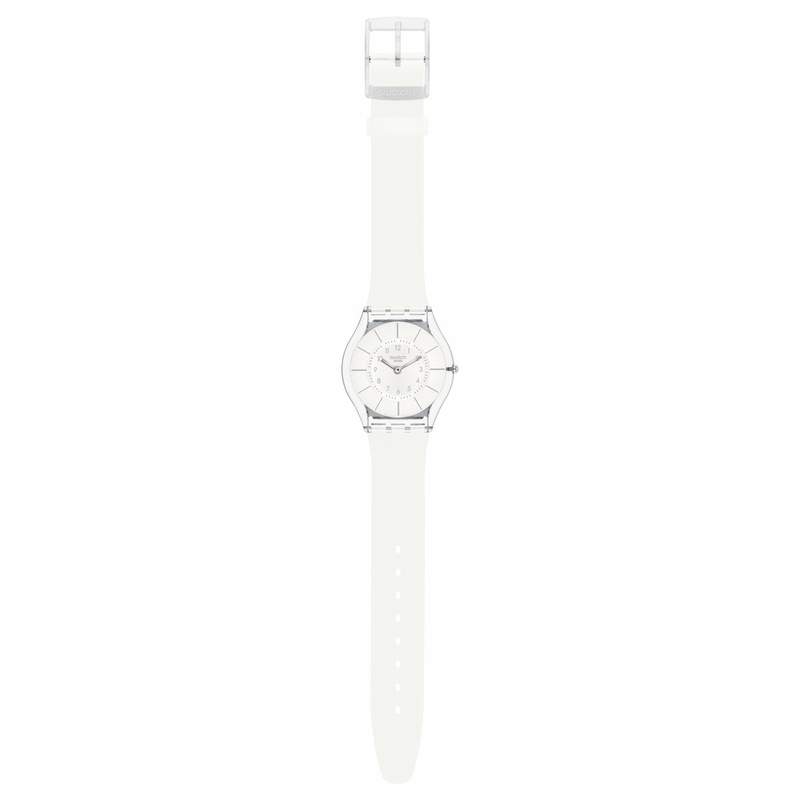 Montre SWATCH Skin classic biosourced White classiness homme bracelet silicone blanc - vue D1