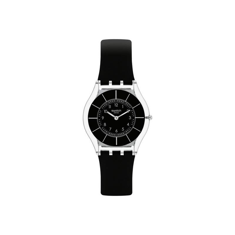 SWATCH Skin Classic Biosourced herenhorloge, zwart, met armband van biologisch afgeleid materiaal - afbeelding 1