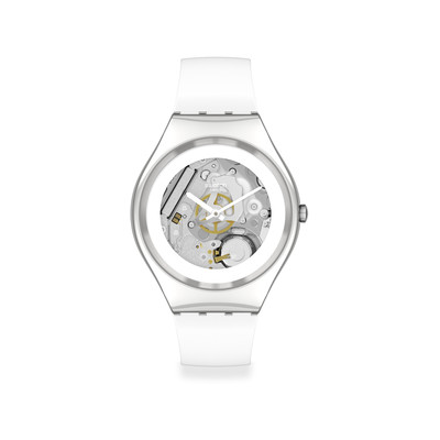 Montre SWATCH Skin irony Pure white irony homme bracelet silicone blanc - vue 1